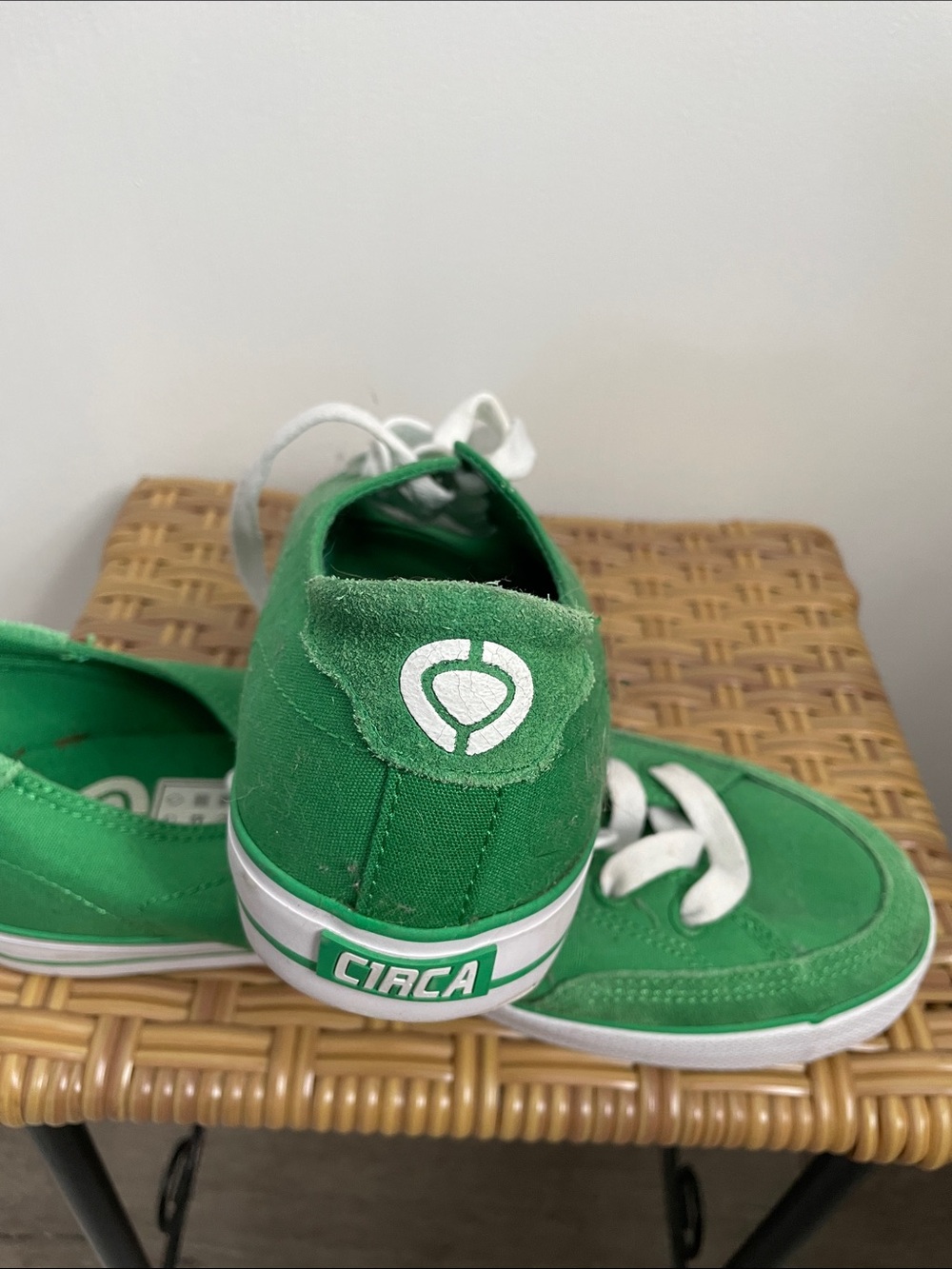 Green Canvas Lace-Up Sneakers for Women - Picture 5 of 5